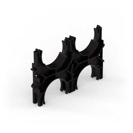 Кластер для двустенных труб d75 мм, двойной, двухсторонний (40 шт/кор) | PR13.02569 Промрукав Строитель