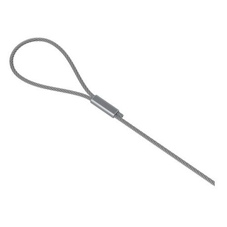 Трос оцинкованный с петлей и замком 2 м, толщ. 2,0 мм, Сендзимир цинк, 070402 | ТРП-2-2,0-СЦ Ostec