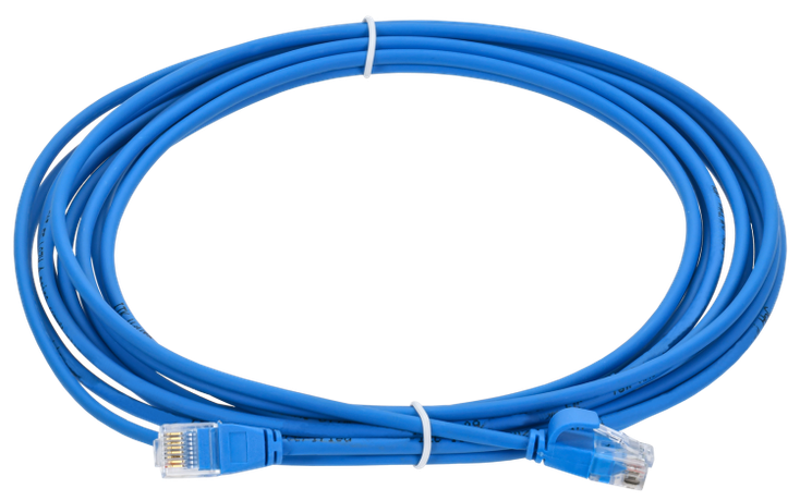 Коммутационный шнур кат.5E UTP LSZH 5м slim язычок син | PC03-C5EUL-5M-SL-WT ITK IEK