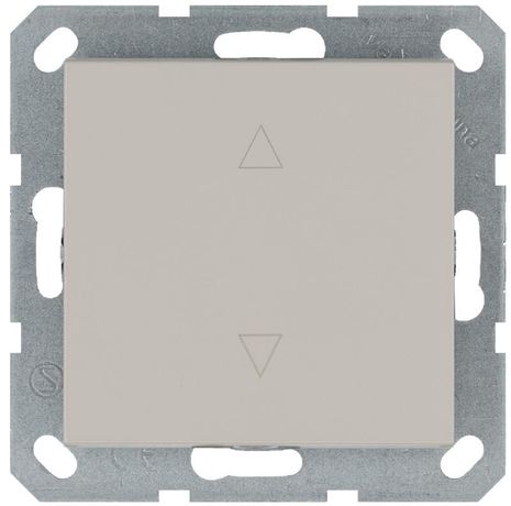 Выключатель одноклавишный для штор 10A 250V~ с накладкой, цвет Тауп - G3018T Jasmart