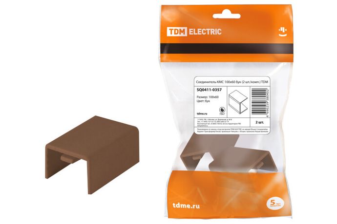 Соединитель КМС 100х60 бук (2 шт./комп.) | SQ0411-0357 TDM