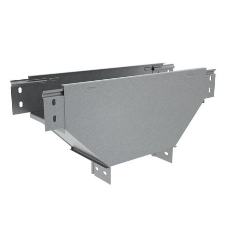 КМ PL6438 Ответвитель-переходник Т-образ вертикал с разворотом трассы на 90град 80х150-300 "ПЛЮС" (нижняя часть больше исходной) TDPVplus90-80-150-300 INOX304 КМ-Профиль