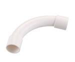 Поворот 90гр., для аспирационной системы D25мм, АБС, цвет белый (1уп = 10шт) | 49125-10W Ecoplast Экопласт