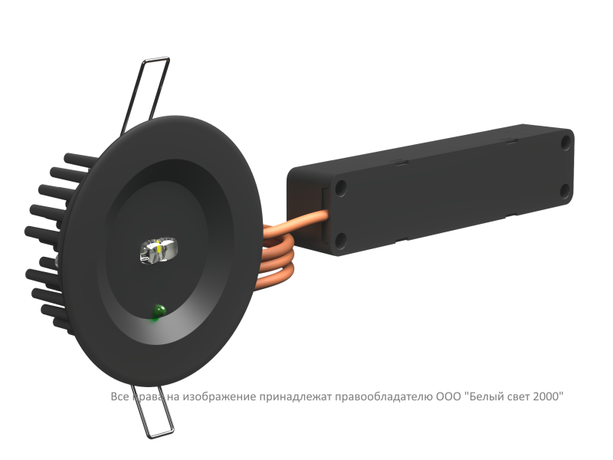 Светильник аварийный BS-ARUNA-10-L2-24 IP65 Black Белый Свет a31836