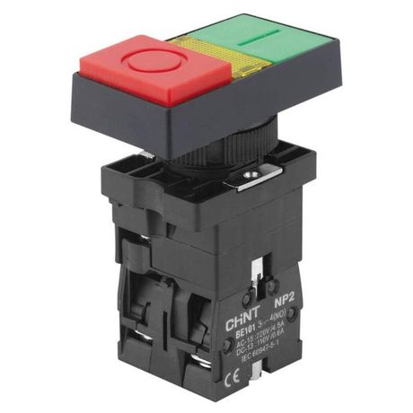 Двойная кнопка NP2-EW8465 1НО+1НЗ AC/DC 220/230В(LED) IP40 | 574745 CHINT