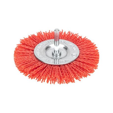 Щетка дисковая для дрели, нейлоновая проволока с абразивным покрытием, 100мм | KR-91-1233 Kranz