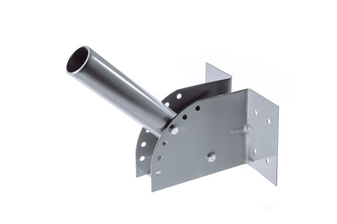 Кронштейн настенный регулируемый угол наклона диаметр трубы 45мм серый для уличного светильника - 00028 Техник КР-3