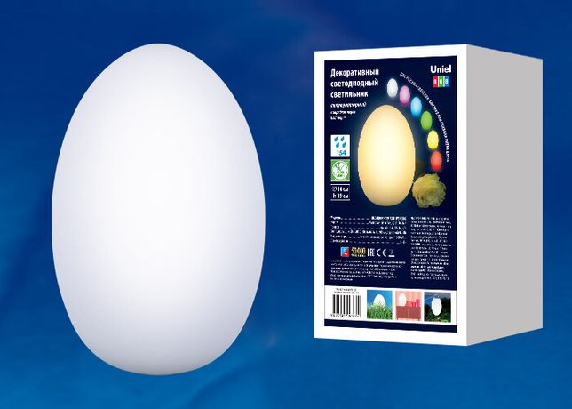Декоративный аккумуляторный светильник ULG-R003 019/RGB IP54 EGG | UL-00003302 Uniel