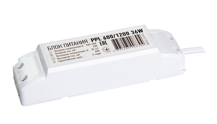 Драйвер 800мА для PPL 600/1200 36Вт DC30-42В Jazzway 4895205008304