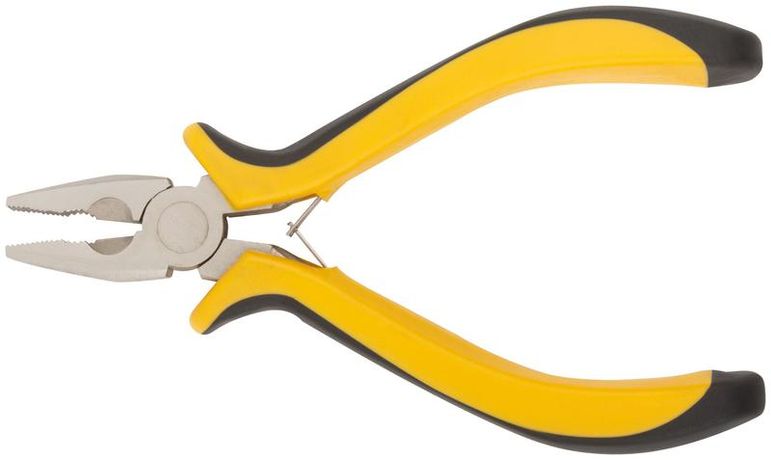 Плоскогубцы комбинированные ''мини'' Профи, никелированное покрытие, черн.-желт.мягк. ручки 125 мм - 51632 РОС