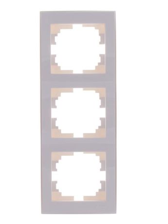 Рамка RAIN 3-ая вертикальная белая с боковой вставкой - 703-0202-153 LEZARD