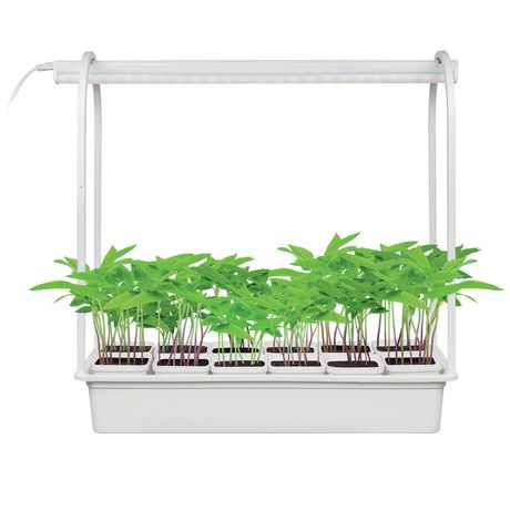 Светильник светодиодный для растений ULT-P34-10W/SPSB WHITE IP40 с подставкой "Минисад" спектр рассады и цветения 12 кашпо Uniel UL-00004149