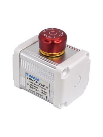 Пост управления BXM47-A1/22-65У1 1 грибовидная кнопка с фиксацией 1C1NO1NC красн. Электротехник ET020101