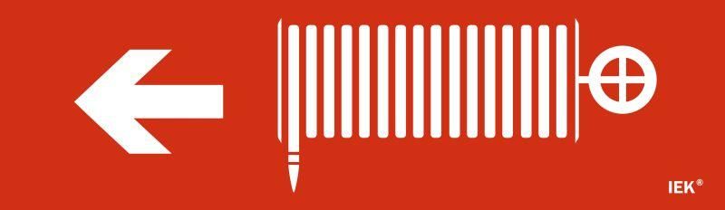 Этикетка самоклеящаяся 310х90мм ''Пожарный кран/стрелка налево'' IEK - LPC10-1-31-09-PKNAL