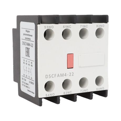 Контакт дополнительный фронтального монтажа для контакторов D DSC115-800 2НО+2НЗ DKC DSCFAM4-22 ДКС