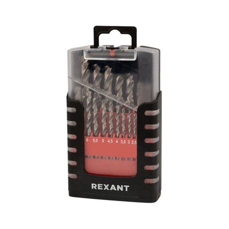 Набор сверл по металлу 1-10мм (через 0.5мм) 19шт Р6М5 Rexant 91-0635 MEET