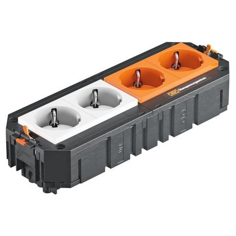 Коробка монтажная укомплектованная UT4 GST18i (2+2 розетки) с защитой | 7404678 OBO Bettermann