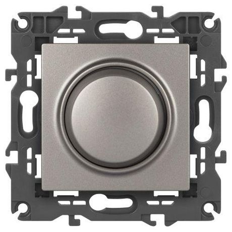 Светорегулятор Elegance 14-4101-16 поворотно-нажимной, 400ВА 230В, титан | Б0065784 ЭРА