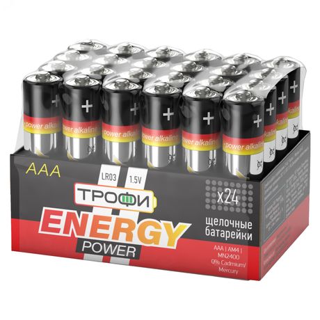 Батарейка Трофи LR03-24 bulk ENERGY POWER Alkaline (24/1080/32400) - Б0035375 ЭРА