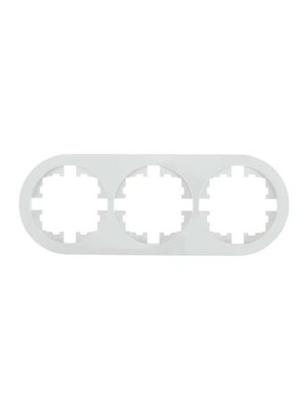 Рамка 3-м OSEN горизонт. круглая бел. LEZARD 744-0200-148