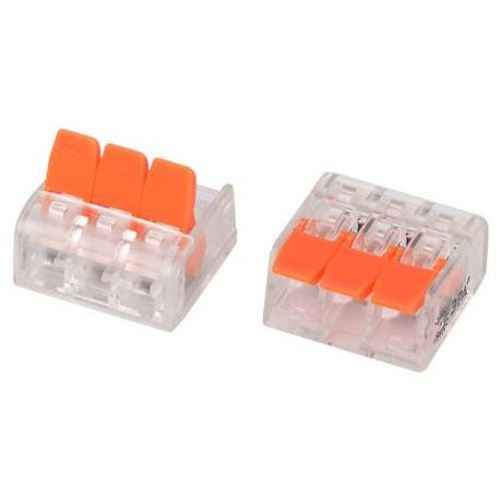 Клемма универсальная 221-413 компактная с рычагами 3-проводная 0.2-4 мм2 NO-225-429 (упаковка 4 шт.) - Б0067915 ЭРА