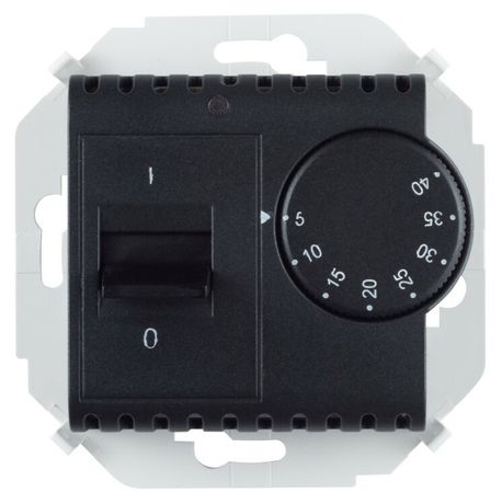 Регулятор для теплого пола с зондом 16А 230В 3600Вт 5-40град. IP20 графит Simon 1591775-038