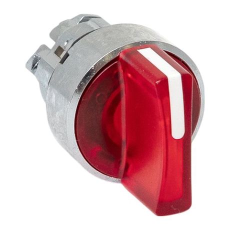Исполнительный механизм переключателя ХB4 красный на 2 положения с фиксацией, подсветкой короткой ручкойой IP65 - XB4BD2FL-R-65 EKF