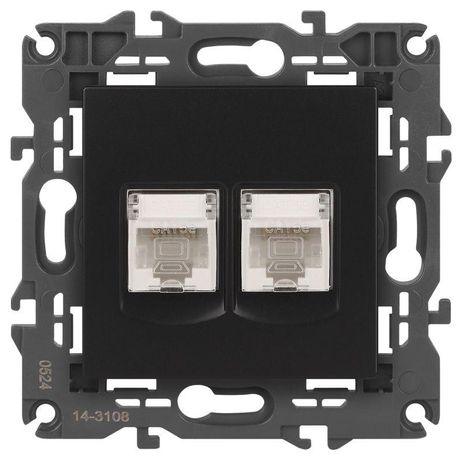 Розетка комп. Elegance 14-3108-05 2хRJ45 Cat 5E Made In China (Энергия света) арт. Б0034312