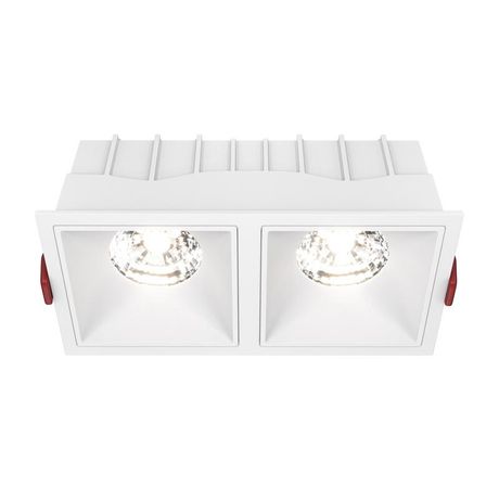 Светильник встраиваемый Downlight Alfa LED 4000K 2x15Вт 36 град. Dim Triac IP20 CRI90 Белый двойной квадрат 63х167х85мм 2500Лм - DL043-02-15W4K-D-SQ-W Maytoni