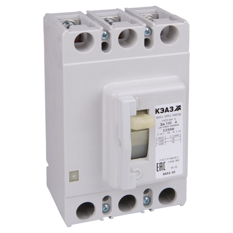 Выключатель автоматический 80А 630Im ВА51-35М1-340016 УХЛ3 690В AC КЭАЗ 236050