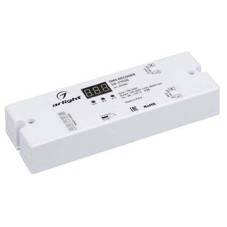 Декодер DMX SR-2703B (220V, 500W) (ARL, IP20 Пластик, 3 года) - 020184 Arlight