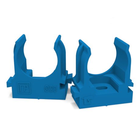 Крепеж-клипса для труб монтажного пистолета синяя д20 (100шт/900шт уп/кор) | PR13.0144 Промрукав Строитель