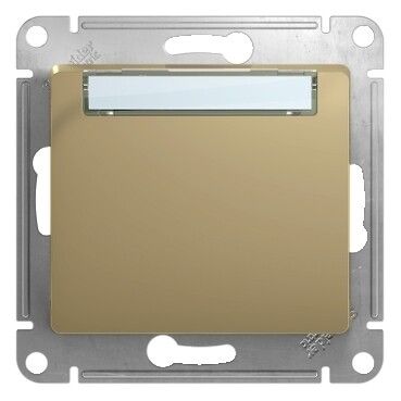 Механизм кнопки нажимной 1-кл. СП Glossa 10А IP20 (сх. 1) с табличкой титан SchE GSL000419 APC