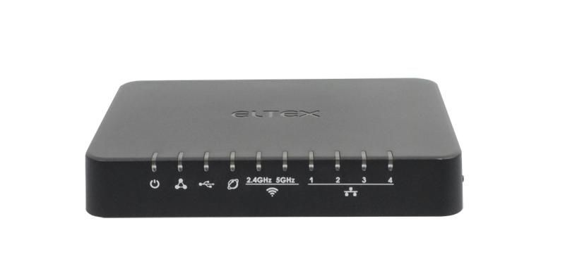 Маршрутизатор абонентский 1xWAN(1GB) 4xLAN(100MB) 1xUSB Wi-Fi 802.11b/g/n/ac MIMO 2х2 (24Гц) (5Гц) Z-wave модуль ELTEX RG-35-WZ