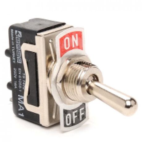 Тумблер 1НО, винтовое подключение, маркировка ON -OFF, металл 250В AC, 16А - MA111 EMAS
