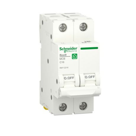 Выключатель автоматический двухполюсный С 16А 2P 6000A RESI9 | R9F12216 Schneider Electric APC