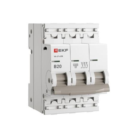 Автоматический выключатель ВА 47-63N 3P 20А (В) 4,5 кА PROXIMA - M634320B EKF