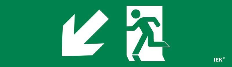 Этикетка самоклеящаяся 310х90мм ''Фигура/стрелка вниз влево'' IEK - LPC10-1-31-09-FVNNAL