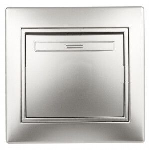 Выключатель 1-кл. СП Plano 10А IP20 1-101-03 250В алюм. Intro Б0030030 ЭРА