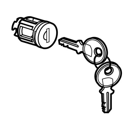 Замок тип 405 - для металлических или остекленных дверей XL3 с 1 комплектом из 2 ключей | 020291 Legrand