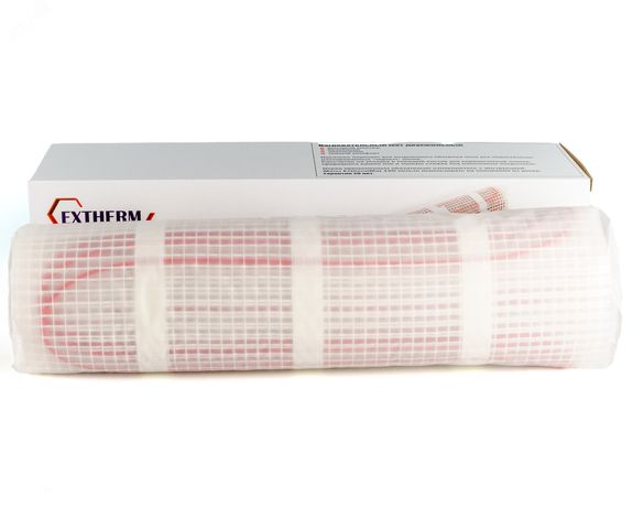Комплект "Теплый пол" (мат) двухжил. 150Вт/кв.м 112Вт обогрев 0.75кв.м Ш=0.5м ExthermMat 150-112-0.75 150-113-0.75
