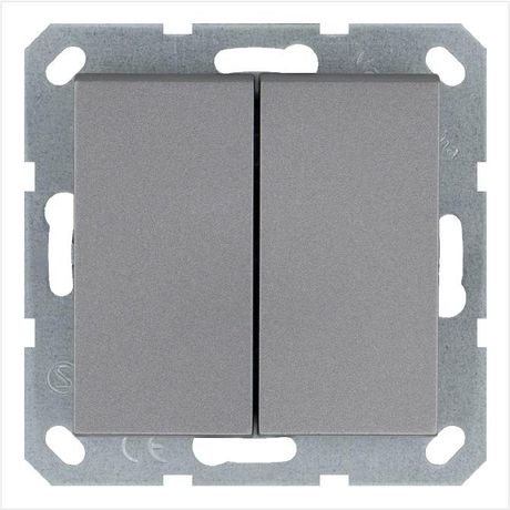 Переключатель перекрестный 2-кл. 10А IP20 механизм алюм. Jasmart G3014S