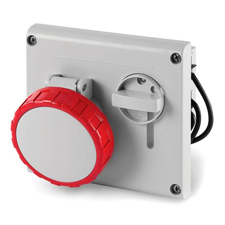 Розетка скрытой уст. с механической блокировкой и верхним расположением разъема IP67 16А 3P+E 400В | DIS4051686 DKC ДКС