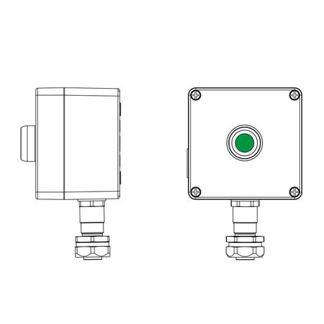 Взрывозащищенный пост управления из алюминия CPE-A-12-(1xP1G(11))-1xKAEPM2MHK-20(C)1Ex d e IIC Т5 Gb / Ex tb IIIC T95°C Db IP66 | 2201.121.22.120G ДКС