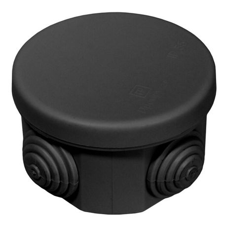 Коробка распределительная для о/п черная 65х40 (200шт/кор) IP55 безгалогенная (HF) | 40-0100-9005 Промрукав Строитель