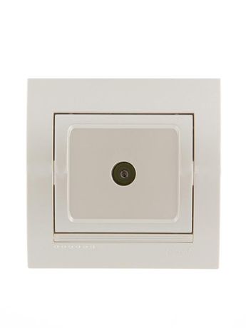 Розетка телевизионная оконечная TV СП Deriy 16А IP20 жемчуж./бел. металлик LEZARD 702-3030-130 BPZ:KF8832