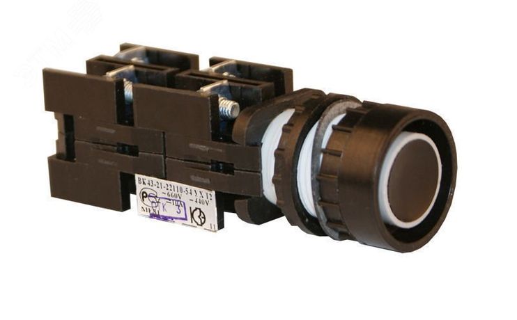 Выключатель кнопочный ВК 43-21-22110-54 УХЛ2 черн. Кашин 180221100ВЧ000000000 КашинЗЭА