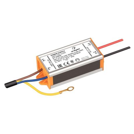 Блок питания ARPJ-SN-42300 (12W, 23-42V, 300mA) (Arlight, IP65 Металл, 3 года) | 040795 Arlight