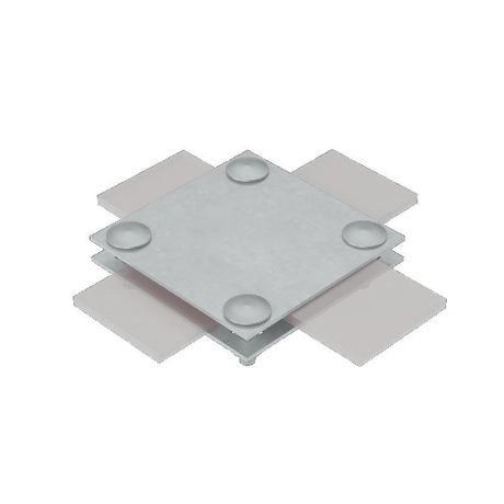 Соединитель крестообразный для полосы до 50мм с 2 пластинами КМ MA0827 КМ-Профиль