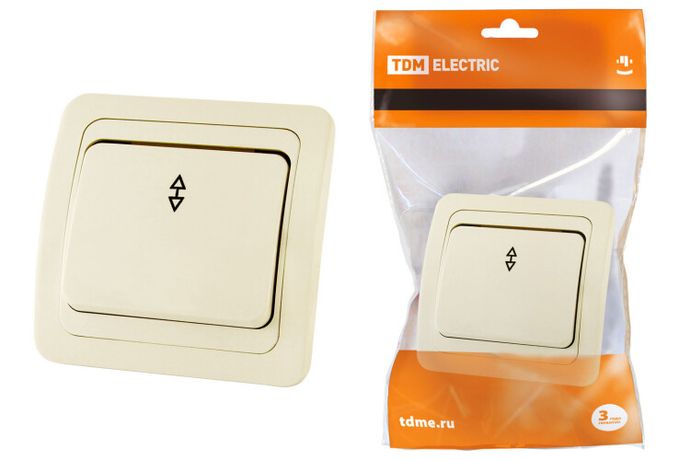 Переключатель на 2 направления 1-кл. 10А сл.кость "Валдай" | SQ1804-0103 TDM